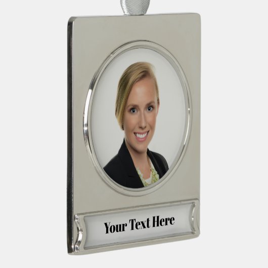 NEU! Bannerdekoration - Premium Silver Tone - Cust Banner-Ornament Silber (Rechts)