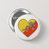 NEU! - BHUTAN HERZ BUTTON RACK ABZEICHEN (Vorne & Hinten)