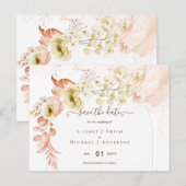 NEU! Boho Floral Wedding Rett Dates Postkarte (Vorne/Hinten)