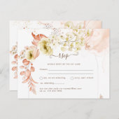 NEU! Boho Floral Wedding Rett Dates Postkarte (Vorne/Hinten)