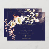 NEU! Boho Floral Wedding Rett Dates Postkarte (Vorne/Hinten)