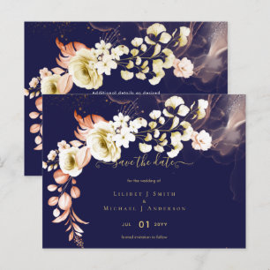 NEU! Boho Floral Wedding Rett Dates Postkarte