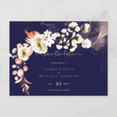 NEU! Boho Floral Wedding Rett Dates Postkarte (Vorderseite)