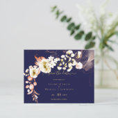 NEU! Boho Floral Wedding Rett Dates Postkarte (Stehend Vorderseite)