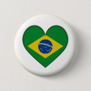NEU! - BRASILIENHERZEN BUTTON ZURÜCK ABZEICHEN