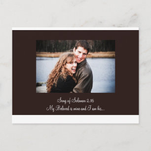 neu braun, für die Einladung, Song von Solomon 2:1 Postkarte