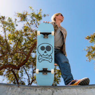 NEU - Cartoon-Schädel Skateboard