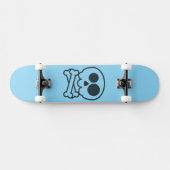 NEU - Cartoon-Schädel Skateboard (Horizontal)