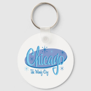 Neu-Chicago-Retro Schlüsselanhänger