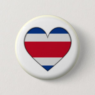 NEU! - COSTA RICA HEART BUTTON BACK ABZEICHEN