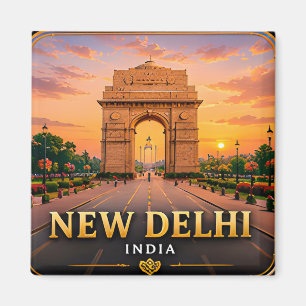 Neu-Delhi Indien Hauptstadt Entdeckung 🕌 Magnet