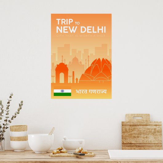 Neu-Delhi Indien Poster (Küche)