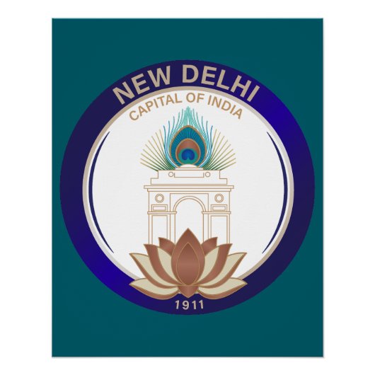 Neu-Delhi Indien Poster (Vorderseite)