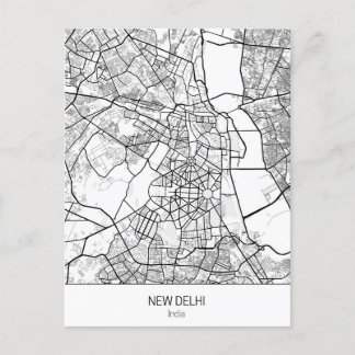 Neu-Delhi-Indien Postkarte