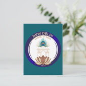 Neu-Delhi Indien Postkarte (Stehend Vorderseite)