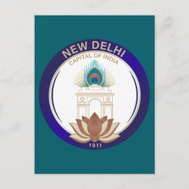 Neu-Delhi Indien Postkarte