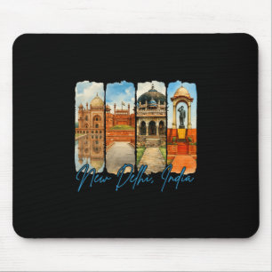 Neu-Delhi Indien Reisereise Pinselstrich Andenken Mousepad