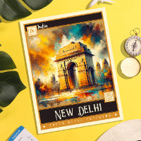 Neu-Delhi, Indien | Vintage Malerei