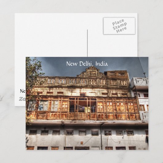 Neu Delhi Postkarte (Vorne/Hinten)