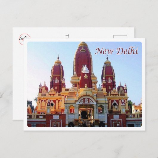 Neu Delhi - Tempel von Laxminarayan - Postkarte (Vorne/Hinten)