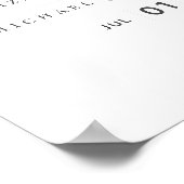 NEU! DESIGN EIGENES WEDDING-SIGN 11x15.4 Poster (Ecke)