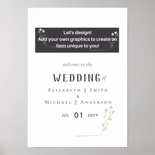 NEU! DESIGN EIGENES WEDDING-SIGN 11x15.4 Poster (Vorne)