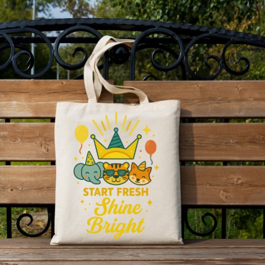 Neu Durchstarten – Strahlend Hell Tote Tasche