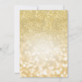 NEU! Elegant 50. Geburtstag Gold Glitzer Lights Einladung (Rückseite)