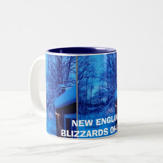 NEU-ENGLAND BLIZZARDE VON 2011 ZWEIFARBIGE TASSE (Vorderseite Links)