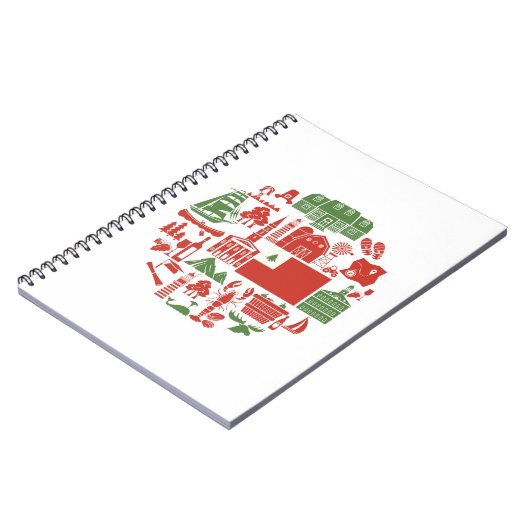 Neu-England Ikonen Notizblock (Linke Seite)