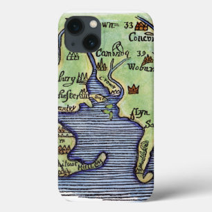 NEU-ENGLAND KARTE 1677 Case-Mate iPhone HÜLLE