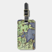 NEU-ENGLAND KARTE 1677 GEPÄCKANHÄNGER (Vorderseite vertikal)