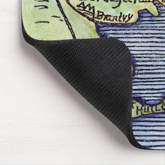 NEU-ENGLAND KARTE 1677 MOUSEPAD (Ecke)