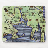 NEU-ENGLAND KARTE 1677 MOUSEPAD (Vorne)