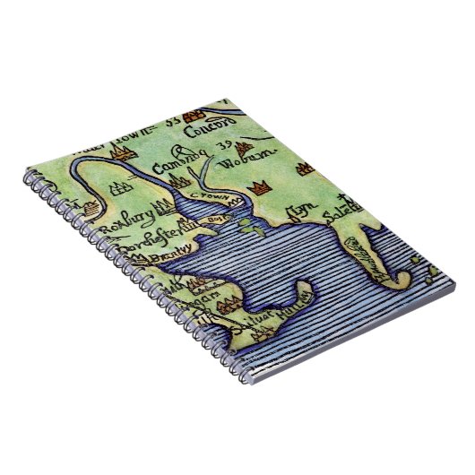 NEU-ENGLAND KARTE 1677 NOTIZBLOCK (Rechte Seite)