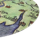 NEU-ENGLAND KARTE 1677 SCHNEIDEBRETT (Ecke)