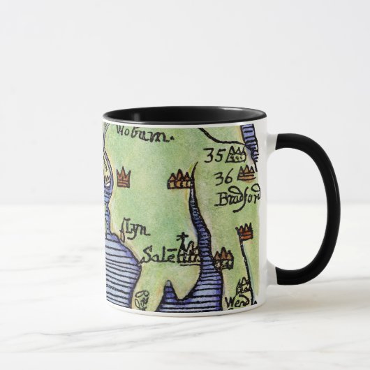 NEU-ENGLAND KARTE 1677 TASSE (Rechts)