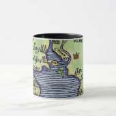 NEU-ENGLAND KARTE 1677 TASSE (Zentrum)