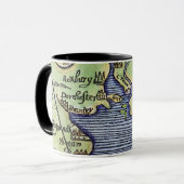 NEU-ENGLAND KARTE 1677 TASSE (Vorderseite Links)