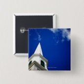 Neu-England KircheSteeple mit einem Button (Vorne & Hinten)