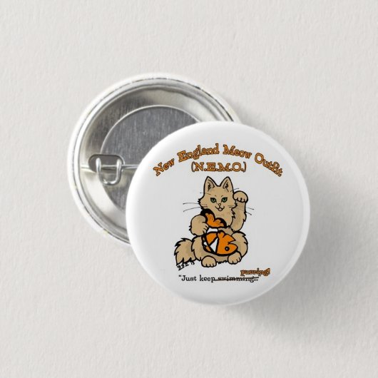 Neu-England Meow-Ausstattungs-Knopf Button (Vorne & Hinten)