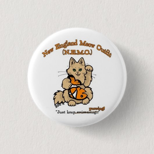 Neu-England Meow-Ausstattungs-Knopf Button (Vorderseite)