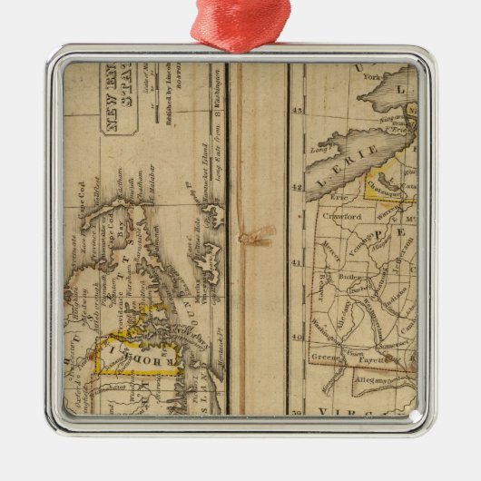 Neu-England, mittlere Staaten Silbernes Ornament (Vorne)