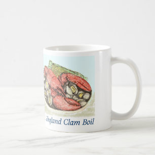 NEU-ENGLAND MUSCHEL-BLUTGESCHWÜR-TASSE KAFFEETASSE