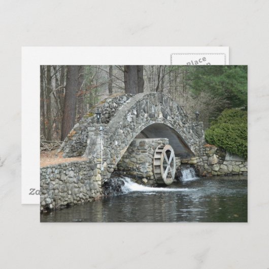 Neu-England Steinbrücke Postkarte (Vorne/Hinten)
