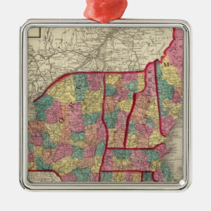 Neu-England und New York 2 Silbernes Ornament