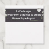 NEU! Entwerfen Sie Ihr eigenes Hochzeitsstück Geschenkanhänger (Rückseite)