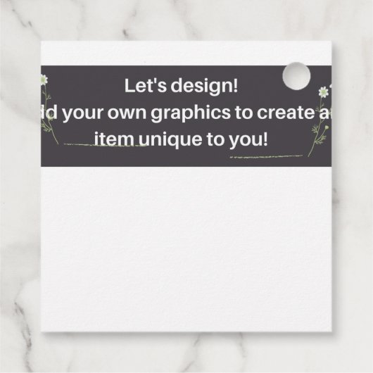 NEU! Entwerfen Sie Ihr eigenes Hochzeitsstück Geschenkanhänger (Rückseite)