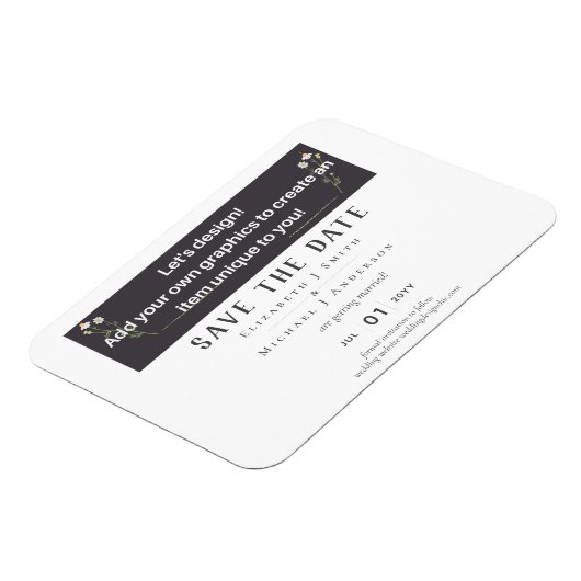 NEU! Entwerfen Sie Ihr eigenes Hochzeitsstück Magnet (Linke Seite)