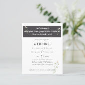 NEU! ENTWICKLUNGSEIGENE WEDDING INVITE - Haushalt  (Stehend Vorderseite)